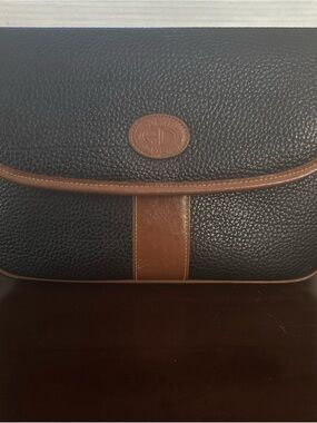 Black and Brown Pebbled Leather Shoulder Bag - Classic Women's Satchel